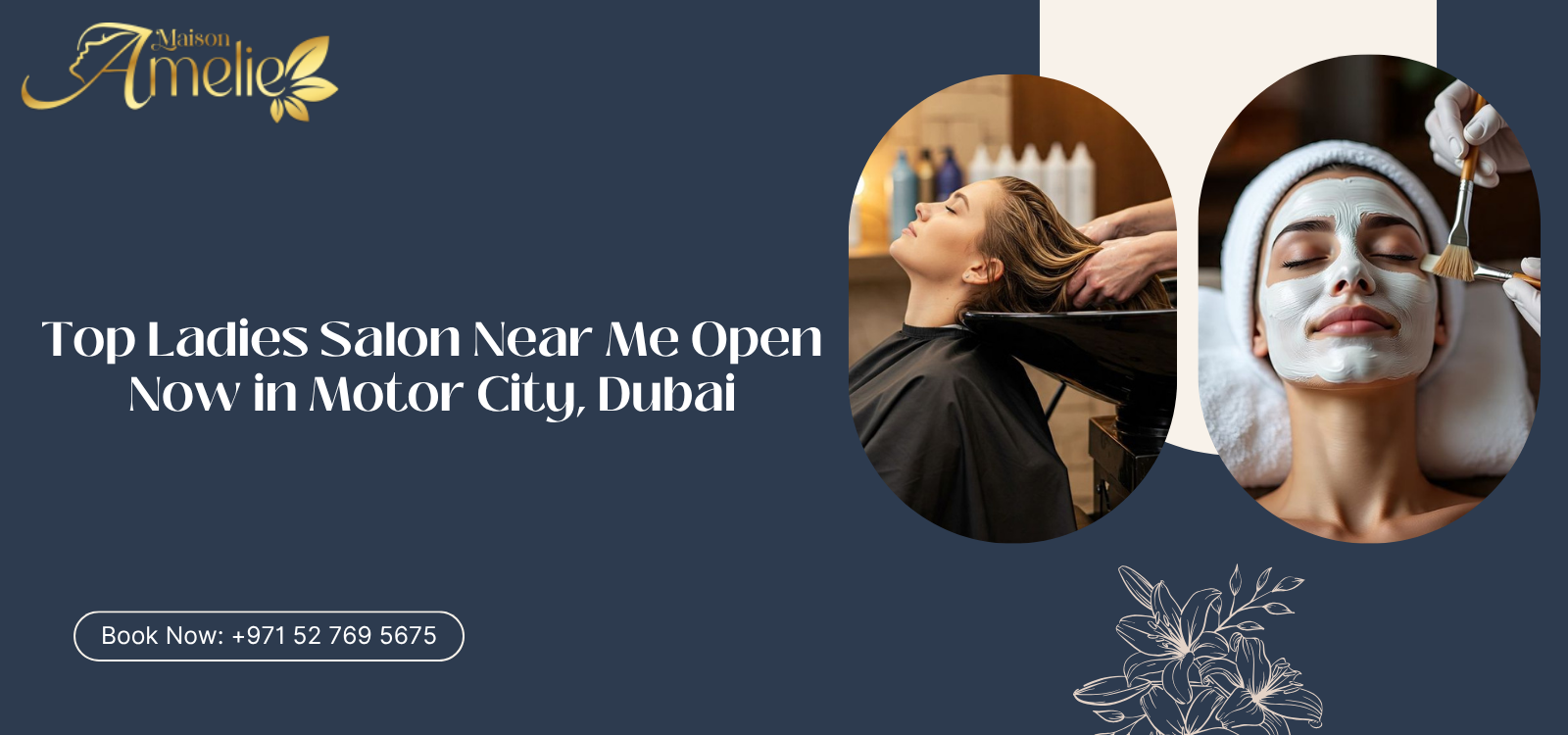 Top Ladies Salon Near Me Open Now in Motor City, Dubai offering professional beauty and hair services.