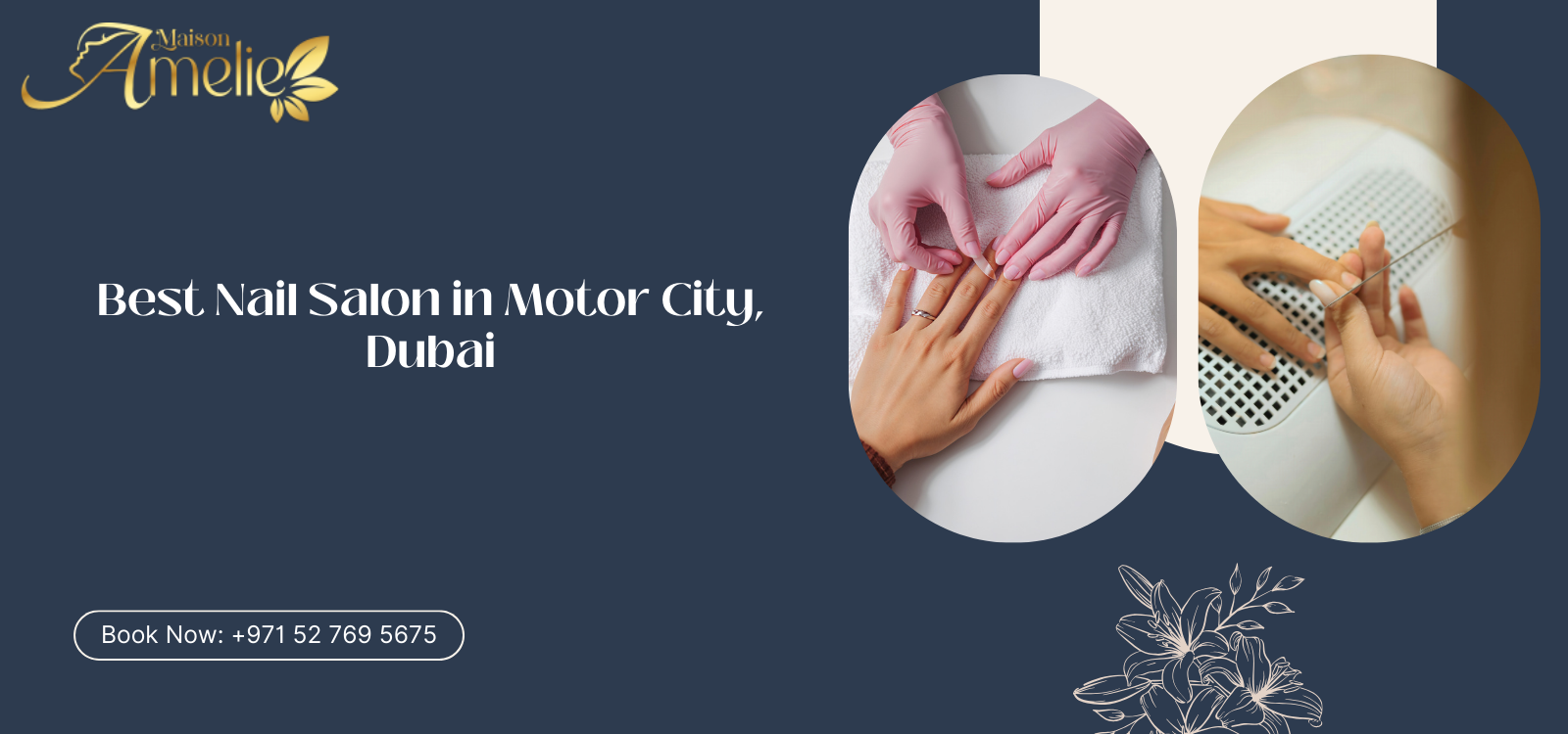 Best Nail Salon in Motor City offering luxury manicure and pedicure services at Maison Amelie