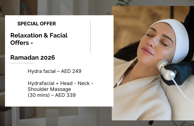 Ramadan salon offers at Maison Amelie featuring luxury hair, facial, and nail treatments in a calm and elegant salon setting